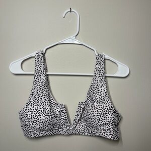 Black and White Polka Dot Bikini Top